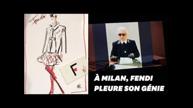 Karl Lagerfeld honoré par Fendi à la Fashion Week de Milan