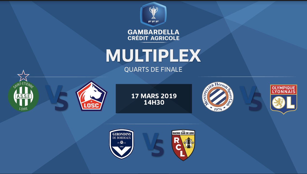 Coupe Gambardella-CA I Le multiplex des quarts de finale