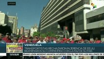 Transportistas en Venezuela se movilizan en apoyo al presidente Maduro