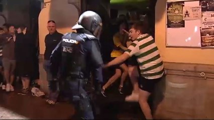 Seis aficionados del Celtic detenidos tras los incidentes en Valencia