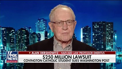 Dershowitz says Nick Sandmann's lawyers made a 'serious tactical blunder' in suit against the Washington Post