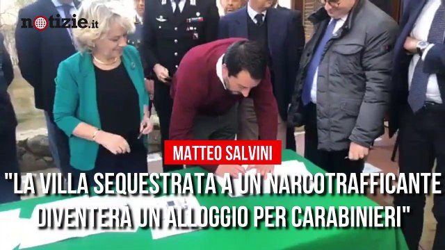 Sardegna, Matteo Salvini alla confisca della villa di un narcotrafficante Sarà alloggio dell'Arma | Notizie.it