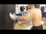 TAP TAP TAP EXPLODE!!! BRADLEY SKEETE LETS HIS HANDS GO IN FEROCIOUS STYLE ON HEAVY BAG