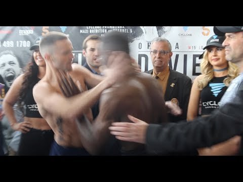 HEATED TEMPERS FLARE!!! - JOSH TAYLOR & OHARA DAVIES PULLED APART AS PAIR CLASH AT WEIGH-IN!!