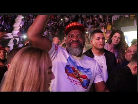 SHANNON BRIGGS BUSTS SOME LETS GO CHAMP DANCE MOVES TO 'SWEET CAROLINE' WITH MANCHESTER CROWD