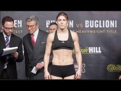 KATIE TAYLOR v VIVIANE OBENAUF - OFFICIAL WEIGH IN & HEAD TO HEAD / JOSHUA v MOLINA