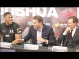 ARE YOU PROMOTING KLITSCHKO ?! - ANTHONY JOSHUA JOKINGLY ASKS EDDIE HEARN DURING PRESS CONFERENCE