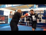 EXPLOSIVE SELBY! WORLD CHAMPION LEE SELBY SMASHES PADS W/ TRAINER TONY BORG AS HE GETS SET FOR VEGAS