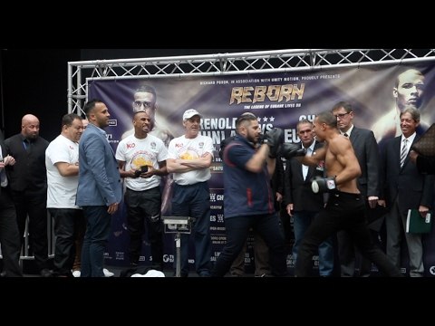 CONFIDENT MUCH CHRIS? - CHRIS EUBANK JR SMASHES PADS AFTER WEIGH-IN - IN FRONT OF TEAM QUINLAN!