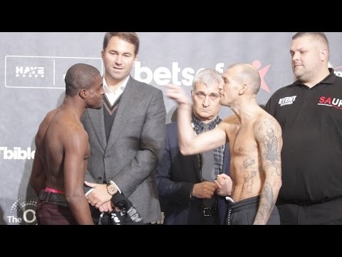 HEATED WORDS EXCHANGED!! - OHARA DAVIES v DERRY MATHEWS - OFFICIAL WEIGH IN & HEAD TO HEAD