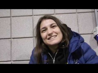 POSSIBLY THE SHORTEST KATIE TAYLOR INTERVIEW EVER.  / HAYE v BELLEW WEIGH-N