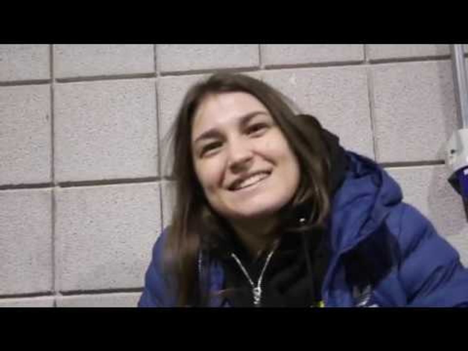 POSSIBLY THE SHORTEST KATIE TAYLOR INTERVIEW EVER.  / HAYE v BELLEW WEIGH-N