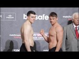 CRAIG GLOVER v JAKE BONALLIE - OFFICIAL WEIGH IN & HEAD TO HEAD / HAYE v BELLEW