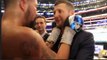 BOXING FRIENDS! - CARL FROCH EMBRACES TONY BELLEW STRAIGHT AFTER WIN OVER DAVID HAYE