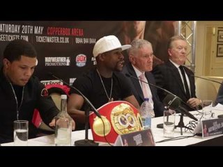 'ITS NOT ABOUT ME OR McGREGOR' - FLOYD MAYWEATHER CUTS DOWN REPORTER & SAYS FOCUS ON DAVIS v WALSH
