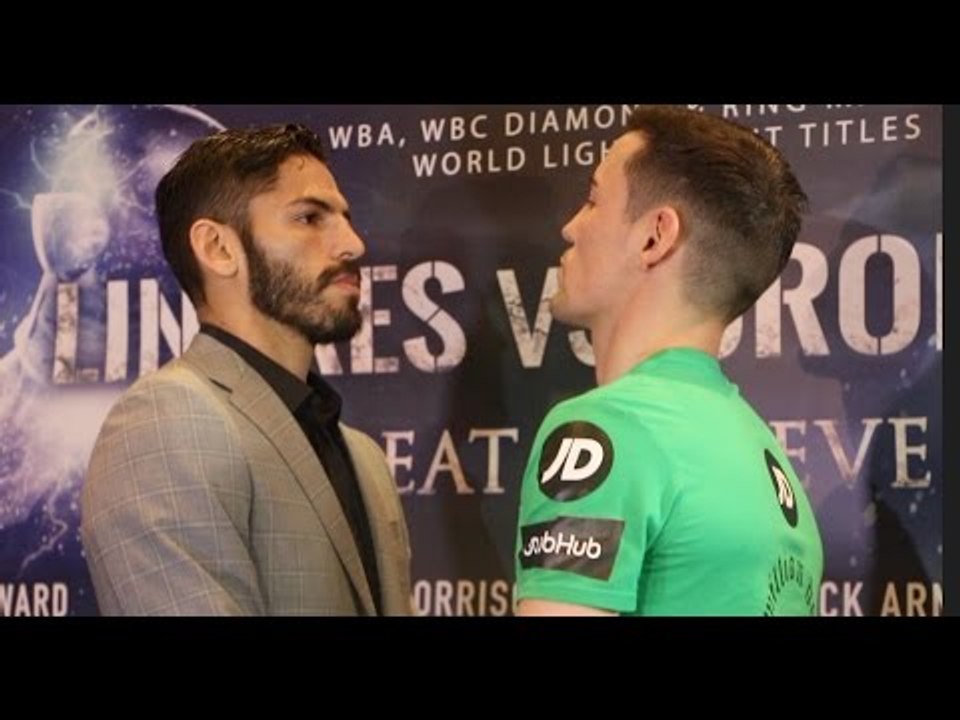 GO ON CROLLA! - JORGE LINARES v ANTHONY CROLLA HEAD TO HEAD @ FINAL PRESS CONFERENCE