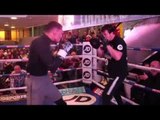 A FUTURE STAR? - MARCUS MORRISON BATTERS THE PADS WITH TRAINER JOE GALLAGER / LINARES-CROLLA II