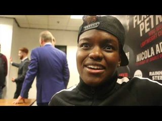 NICOLA ADAMS REACTS TO WIN ON PROFESSIONAL DEBUT - & TALKS RELATIONSHIP WITH TRAINER VIRGIL HUNTER