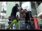 RICKY BURNS v JULIUS INDONGO - RICKY BURNS WORKOUT FOOTAGE INC. PADS WITH  TRAINER TONY SIMS