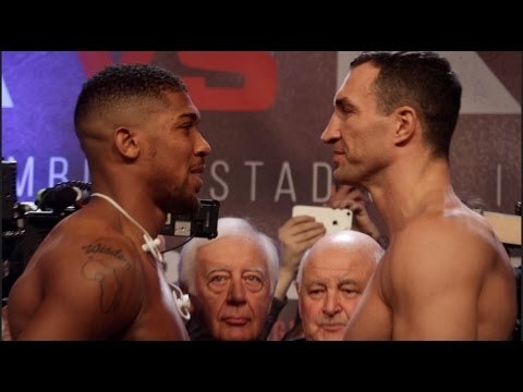 ANTHONY JOSHUA v WLADIMIR KLITSCHKO - OFFICIAL WEIGH IN & HEAD TO HEAD @ WEMBLEY /JOSHUA v KLITSCHKO