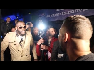BEEF!!! - TONY BELLEW & DEONTAY WILDER CONFRONT EACH OTHER & TRADE HEATED WORDS **FULL VIDEO**