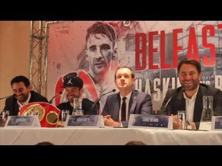 LEE HASKINS v RYAN BURNETT - OFFICIAL PRESS CONFERENCE WITH EDDIE HEARN & UNDERCARD / BELFAST BOY