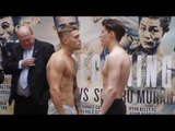 JORDAN CLAYTON v NICK GOLUBS - OFFICIAL WEIGH IN & HEAD TO HEAD / THE HOMECOMING