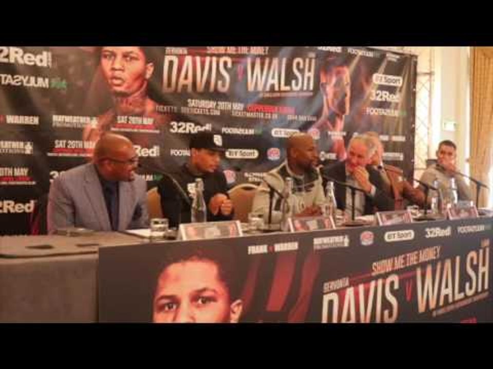 HEATED BEEF! GERVONTA DAVIS v LIAM WALSH -OFFICIAL PRESS CONFERENCE FLOYD MAYWEATHER & FRANK WARREN