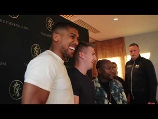 'YOU AIN'T GETTING NO P****Y!' - FLOYD MAYWEATHER & ANTHONY JOSHUA BANTER WITH STRONG DUDE