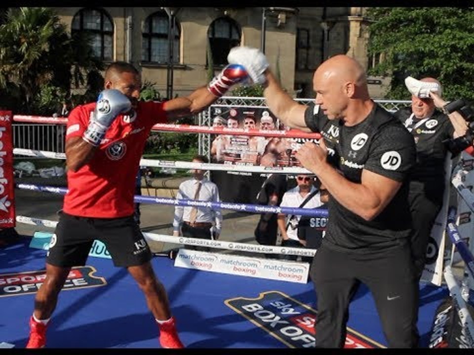 C'MON BABI !!! - KELL BROOK SMASHES THE PADS AHEAD OF ERROL SPENCE CLASH (FOOTAGE) BROOK v SPENCE