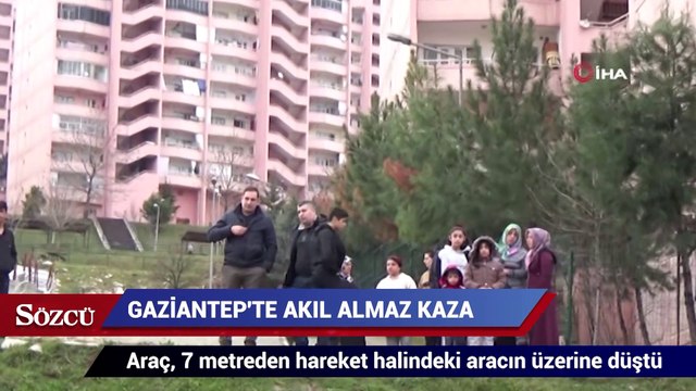 Gaziantep'te akıl almaz kaza