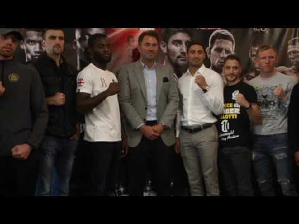 EDDIE HEARN AND THE SUMMERTIME BRAWL MASSIVE POSE FOR PHOTOS AHEAD OF FIGHT NIGHT