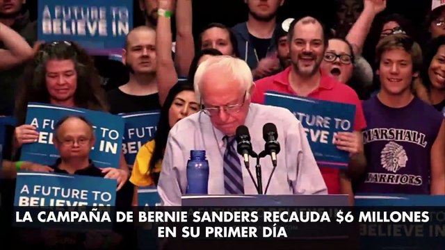 La campaña de Bernie Sanders recauda $6 millones en su primer día