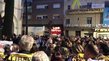 Manifestació a la plaça de l'Ajuntament de Badalona per la jornada de vaga