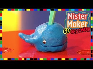 Whale Toothbrush Holder  - HOW TO MAKE IN 60 SECONDS | Mister Maker