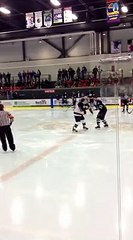 Ces 2 joueurs de hockey en viennent aux mains... enfin presque