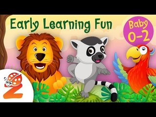 Early Learning Fun #8 Jungle Animals and their Sounds  Counting & Colors | Educational