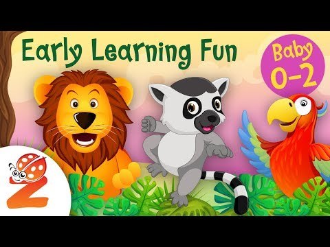 Early Learning Fun #8 Jungle Animals and their Sounds Counting & Colors | Educational