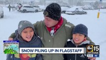 What happens when it snows in Arizona? Some look for fun, others work to keep you safe