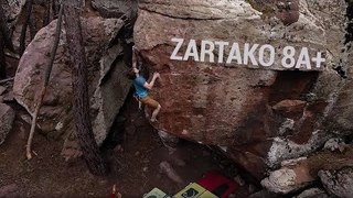 Nils Favre Climbs Highball Zartako 8A+ In Albarracin