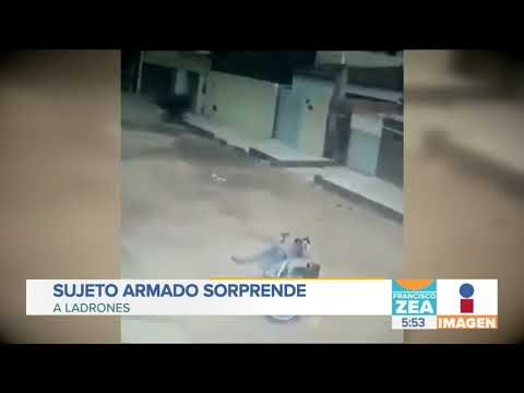 Hombre armado sorprende a ladrones y les dispara | Noticias con Francisco Zea