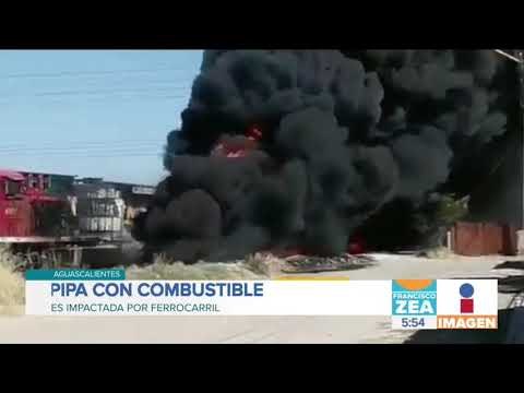 Pipa intenta ganarle el paso a un tren y explota | Noticias con Francisco Zea