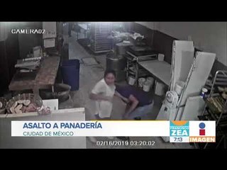 Cámaras de vigilancia captan robo a una panadería en la alcaldía de Venustiano Carranza