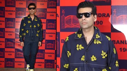 Karan Johar looks stylish in leaves printed jacket at Lifestyle and Fashion pop up exhibit | Boldsky