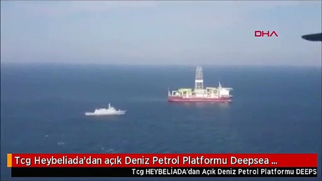 Tcg Heybeliada'dan açık Deniz Petrol Platformu Deepsea Metro-1'e Refakat