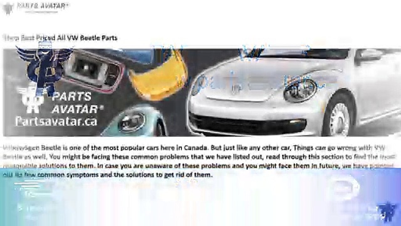 At Partsavatar.ca - Shop Best Priced All VW Beetle Parts
