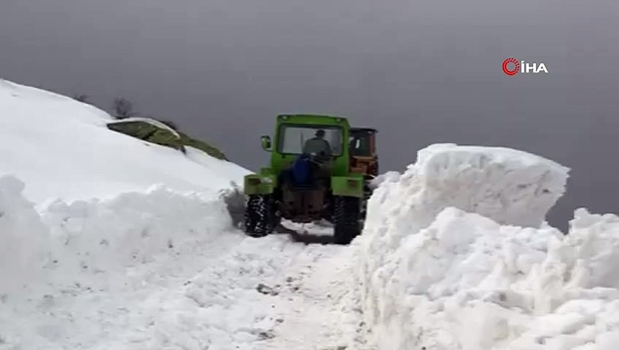 Konya’da karla kaplanan dağ yolları ulaşıma açılıyor