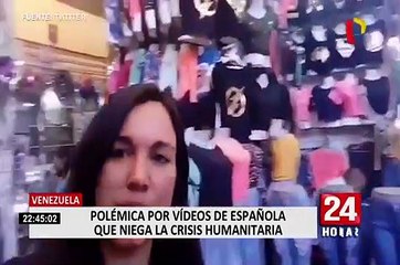 Venezuela: polémica por videos de española que niega crisis humanitaria