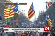 España: protestas en Barcelona por juicio a independentistas