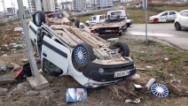 Samsun'dan Trafik Kazası! Araç Takla Attı: 4 Yaralı